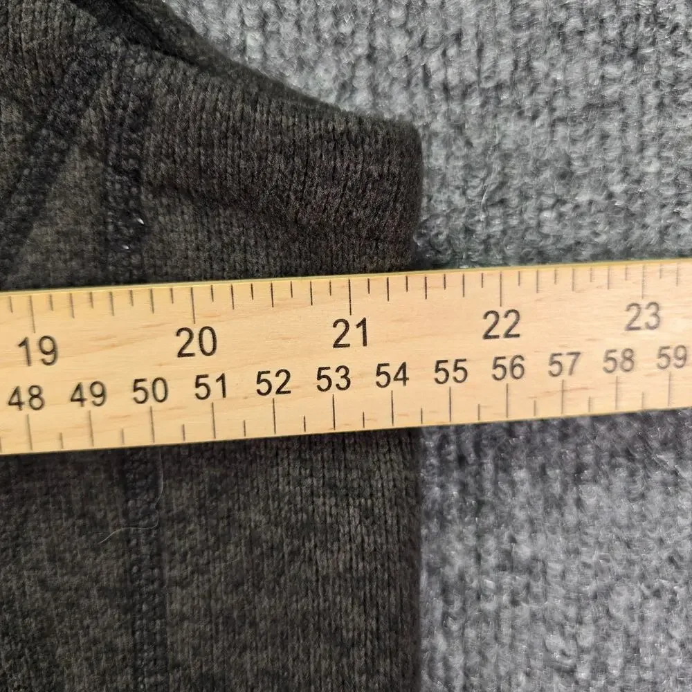 The North Face Gordon Lyons Vest Mens Medium Charcoal Gray Full Zip Fleece